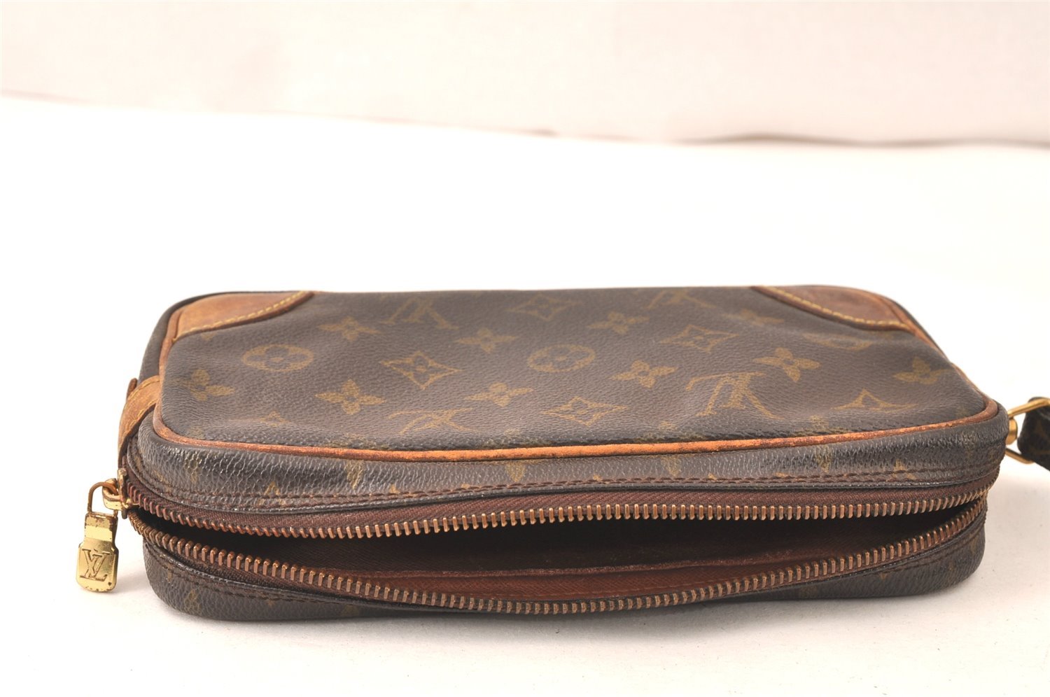 Authentic Louis Vuitton Monogram Marly Dragonne PM M51827 Clutch Bag Junk 6467K