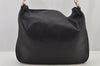 Authentic GUCCI Bamboo 2Way Shoulder Hand Bag Nylon Leather Black 6468J