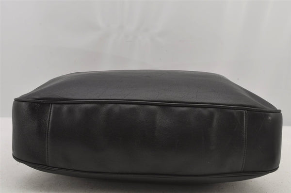 Authentic GUCCI Bamboo 2Way Shoulder Hand Bag Nylon Leather Black 6468J