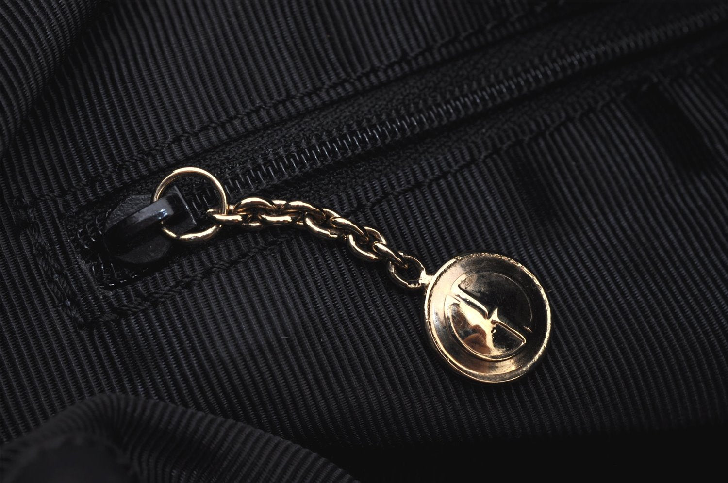 Authentic GUCCI Bamboo 2Way Shoulder Hand Bag Nylon Leather Black 6468J