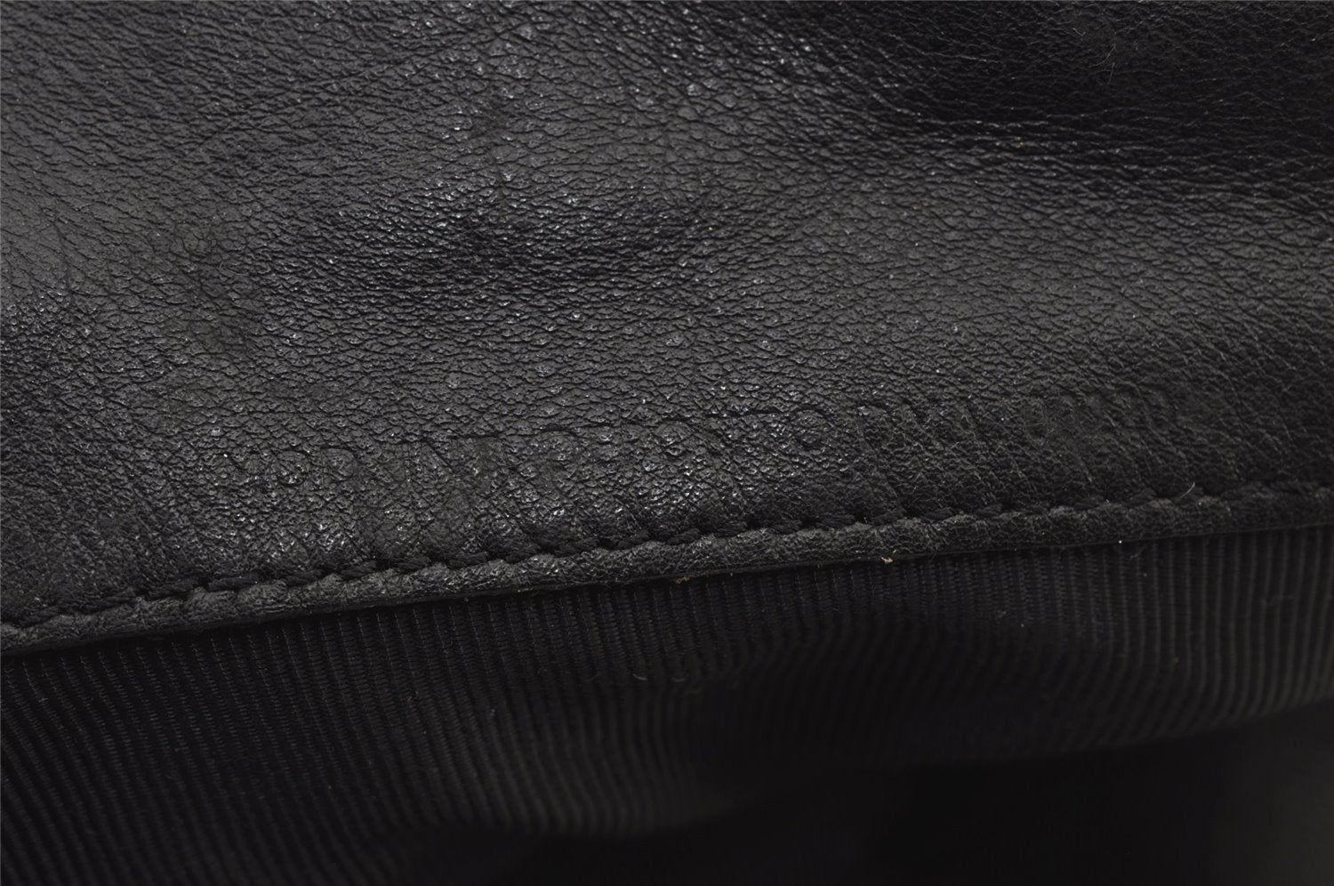 Authentic GUCCI Bamboo 2Way Shoulder Hand Bag Nylon Leather Black 6468J