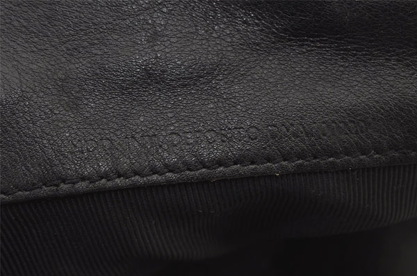 Authentic GUCCI Bamboo 2Way Shoulder Hand Bag Nylon Leather Black 6468J