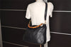 Authentic GUCCI Bamboo 2Way Shoulder Hand Bag Nylon Leather Black 6468J