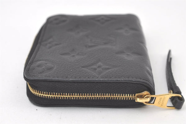 Authentic Louis Vuitton Monogram Empreinte Zippy Coin Purse M60574 Black 6468K