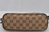 Authentic GUCCI Vintage Hand Bag Pouch Purse GG Canvas Leather 07198 Brown 6469J