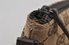 Authentic GUCCI Vintage Hand Bag Pouch Purse GG Canvas Leather 07198 Brown 6469J