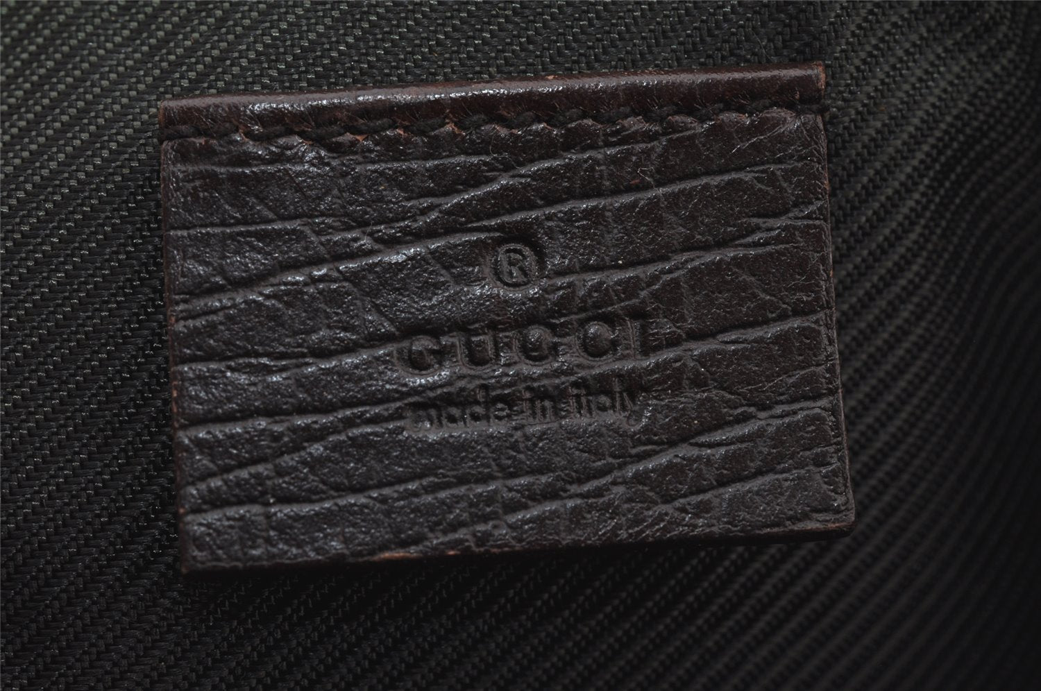 Authentic GUCCI Vintage Hand Bag Pouch Purse GG Canvas Leather 07198 Brown 6469J