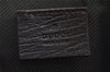 Authentic GUCCI Vintage Hand Bag Pouch Purse GG Canvas Leather 07198 Brown 6469J