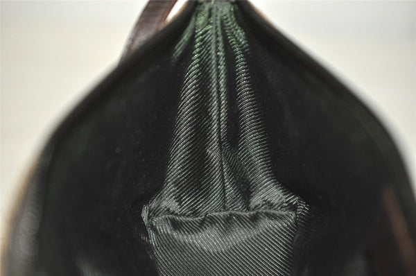 Authentic GUCCI Vintage Hand Bag Pouch Purse GG Canvas Leather 07198 Brown 6469J