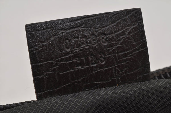 Authentic GUCCI Vintage Hand Bag Pouch Purse GG Canvas Leather 07198 Brown 6469J