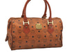 Authentic MCM Vintage Visetos Leather 2Way Shoulder Hand Bag Brown 6470J