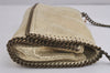 Authentic Stella McCartney Falabella Mini Shoulder Bag Leather Yellow Gold 6471J