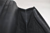 Authentic Salvatore Ferragamo Gancini Design Leather Long Wallet Black 6471K