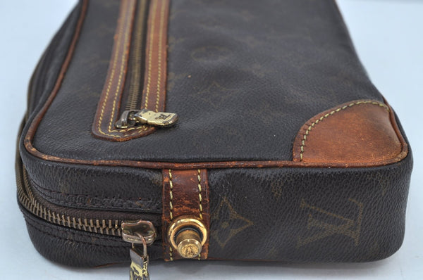 Auth Louis Vuitton Monogram Marly Dragonne GM M51825 Clutch Hand Bag Junk 6476G