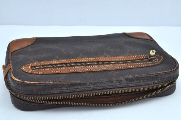 Auth Louis Vuitton Monogram Marly Dragonne GM M51825 Clutch Hand Bag Junk 6476G