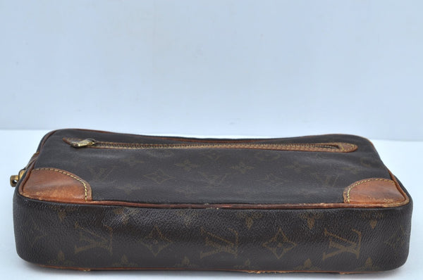 Auth Louis Vuitton Monogram Marly Dragonne GM M51825 Clutch Hand Bag Junk 6476G