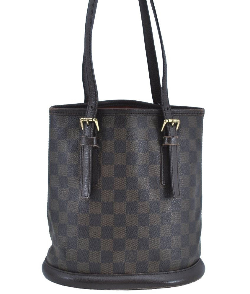 Authentic Louis Vuitton Damier Marais Bucket Shoulder Tote Bag N42240 LV 6477G