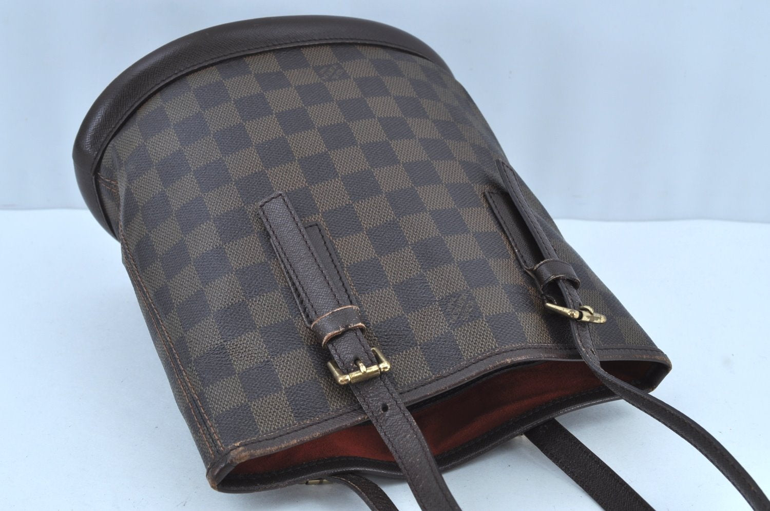 Authentic Louis Vuitton Damier Marais Bucket Shoulder Tote Bag N42240 LV 6477G