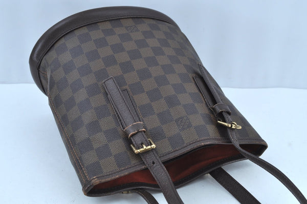 Authentic Louis Vuitton Damier Marais Bucket Shoulder Tote Bag N42240 LV 6477G