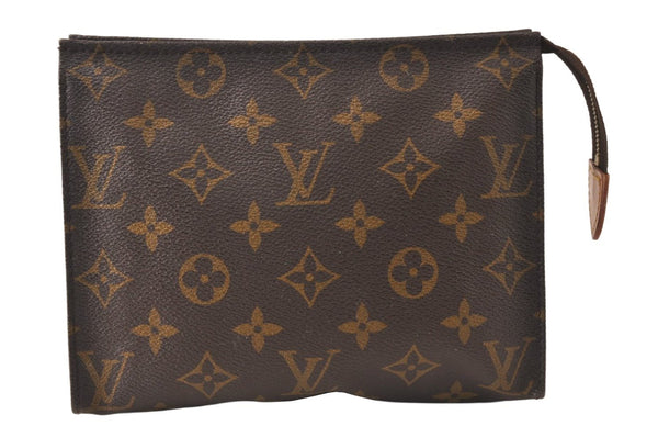 Auth Louis Vuitton Monogram Poche Toilette 19 M47544 Cosmetics Pouch Junk 6478K