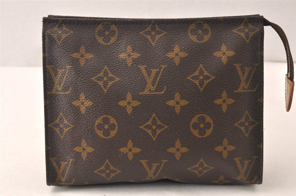 Auth Louis Vuitton Monogram Poche Toilette 19 M47544 Cosmetics Pouch Junk 6478K