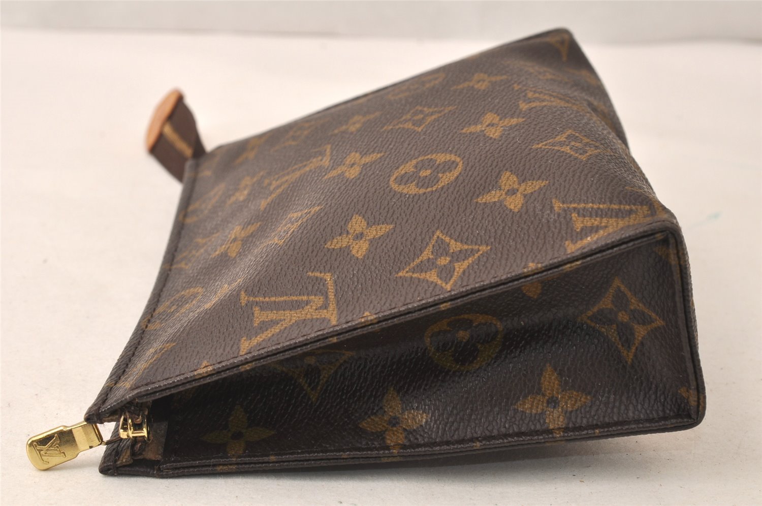 Auth Louis Vuitton Monogram Poche Toilette 19 M47544 Cosmetics Pouch Junk 6478K