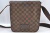 Authentic Louis Vuitton Damier Brooklyn PM Shoulder Cross Bag N51210 LV 6480G