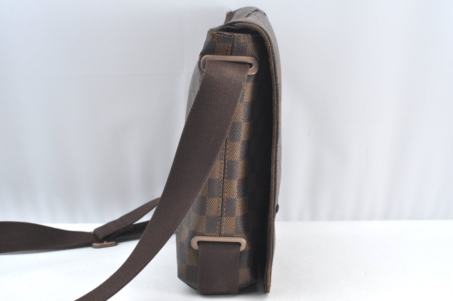 Authentic Louis Vuitton Damier Brooklyn PM Shoulder Cross Bag N51210 LV 6480G