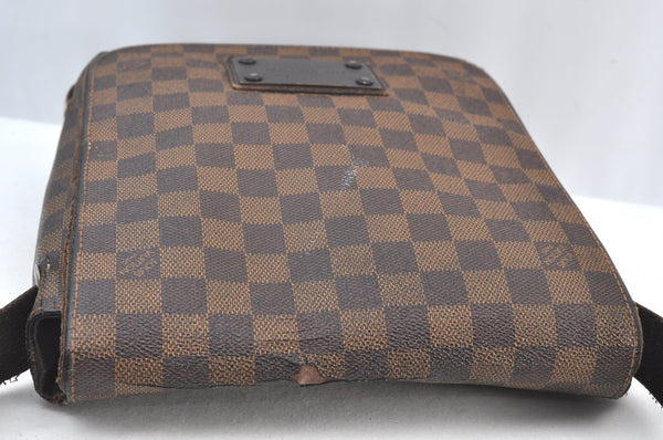 Authentic Louis Vuitton Damier Brooklyn PM Shoulder Cross Bag N51210 LV 6480G