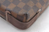Authentic Louis Vuitton Damier Brooklyn PM Shoulder Cross Bag N51210 LV 6480G