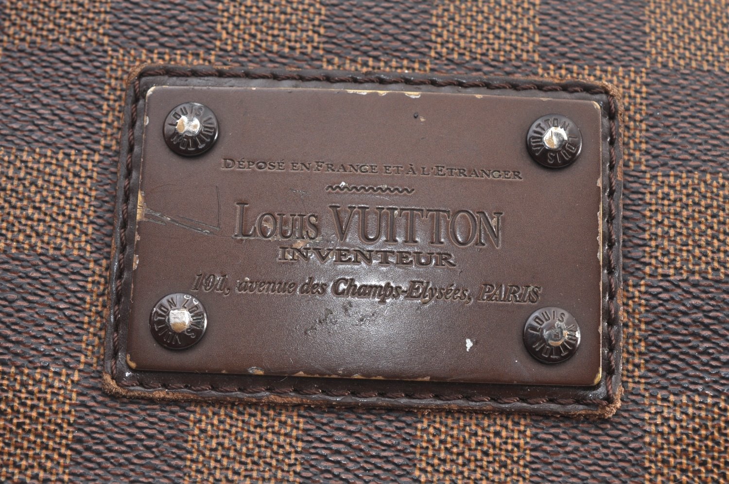 Authentic Louis Vuitton Damier Brooklyn PM Shoulder Cross Bag N51210 LV 6480G