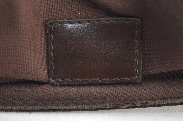 Authentic Louis Vuitton Damier Brooklyn PM Shoulder Cross Bag N51210 LV 6480G
