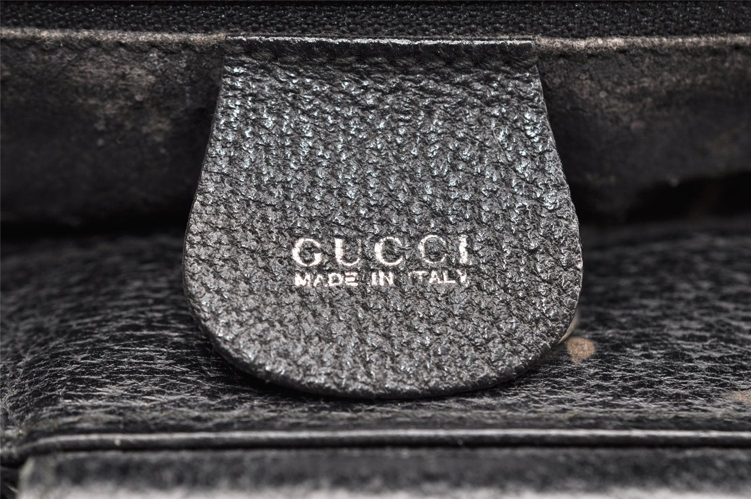 Authentic GUCCI Vintage 2Way Hand Bag Leather Black Junk 6480I