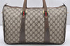 Authentic GUCCI Web Sherry Line 2Way Tote Bag GG PVC Leather Brown 6480K