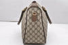 Authentic GUCCI Web Sherry Line 2Way Tote Bag GG PVC Leather Brown 6480K