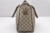 Authentic GUCCI Web Sherry Line 2Way Tote Bag GG PVC Leather Brown 6480K