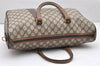 Authentic GUCCI Web Sherry Line 2Way Tote Bag GG PVC Leather Brown 6480K