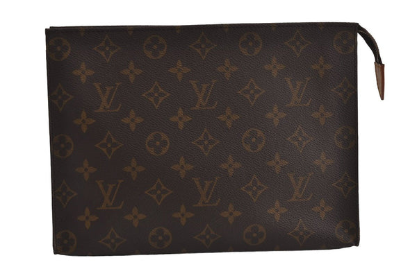 Auth Louis Vuitton Monogram Poche Toilette 26 Cosmetics Pouch Old Model LV 6481J
