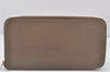 Authentic HERMES Azap Silk In Long Wallet Purse Leather Brown Junk 6482K