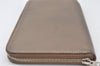 Authentic HERMES Azap Silk In Long Wallet Purse Leather Brown Junk 6482K