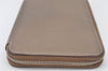 Authentic HERMES Azap Silk In Long Wallet Purse Leather Brown Junk 6482K