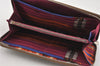 Authentic HERMES Azap Silk In Long Wallet Purse Leather Brown Junk 6482K