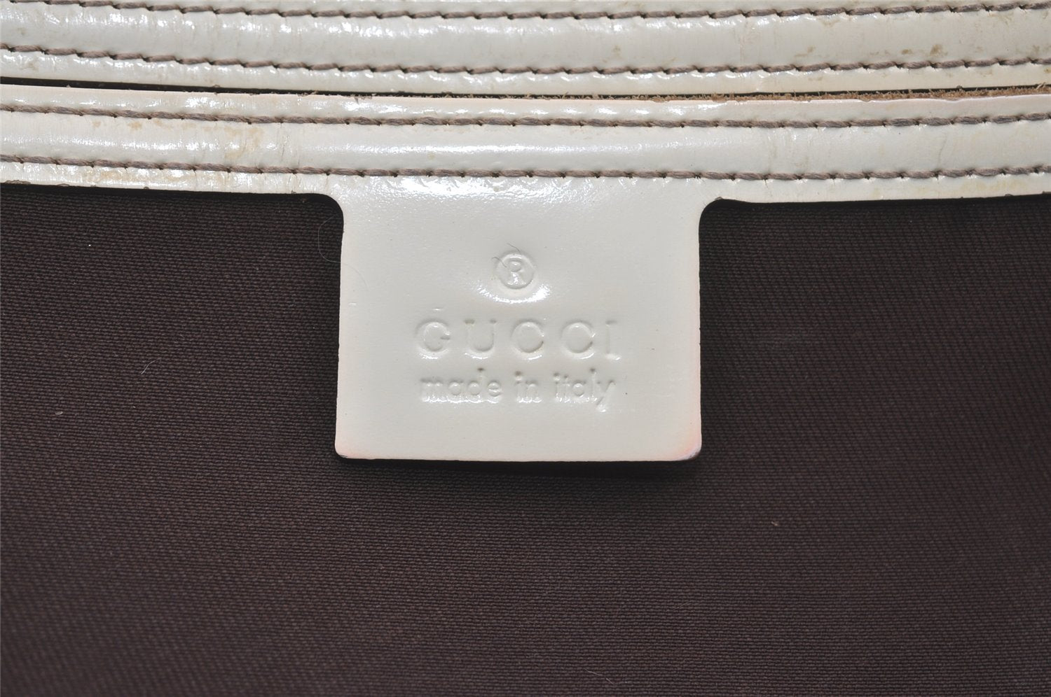 Authentic GUCCI Vintage Shoulder Tote Bag GG PVC Enamel 197953 Brown 6486I