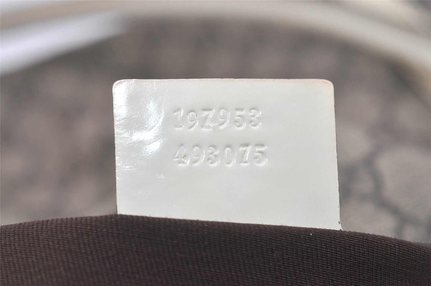 Authentic GUCCI Vintage Shoulder Tote Bag GG PVC Enamel 197953 Brown 6486I