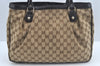 Authentic GUCCI Sukey Shoulder Tote Bag GG Canvas Leather 296835 Brown 6487I