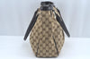 Authentic GUCCI Sukey Shoulder Tote Bag GG Canvas Leather 296835 Brown 6487I