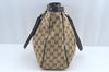 Authentic GUCCI Sukey Shoulder Tote Bag GG Canvas Leather 296835 Brown 6487I