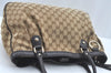 Authentic GUCCI Sukey Shoulder Tote Bag GG Canvas Leather 296835 Brown 6487I