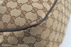 Authentic GUCCI Sukey Shoulder Tote Bag GG Canvas Leather 296835 Brown 6487I