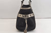 Authentic BURBERRY BLUE LABEL Shoulder Tote Bag Wool Leather Black 6487J